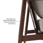 Conjunto 2 Poltronas para Jardim 70x82,5x63cm Alumínio e Couro Sintético Marrom e Bege Retrô Naterial